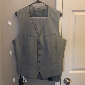 Express vest and pant suit combo.